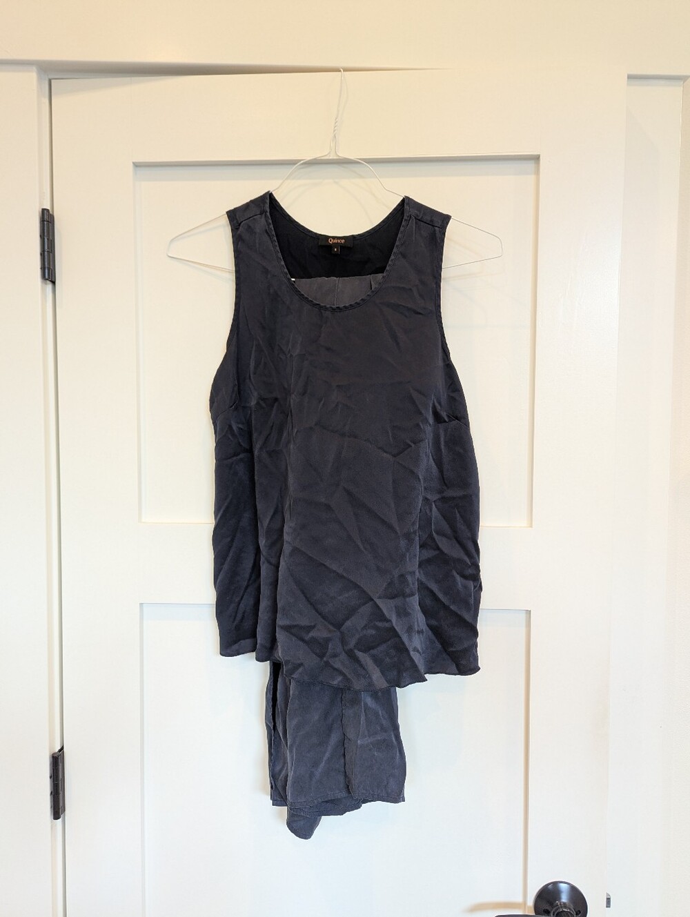 Quince Navy Washable Silk Sleep Set